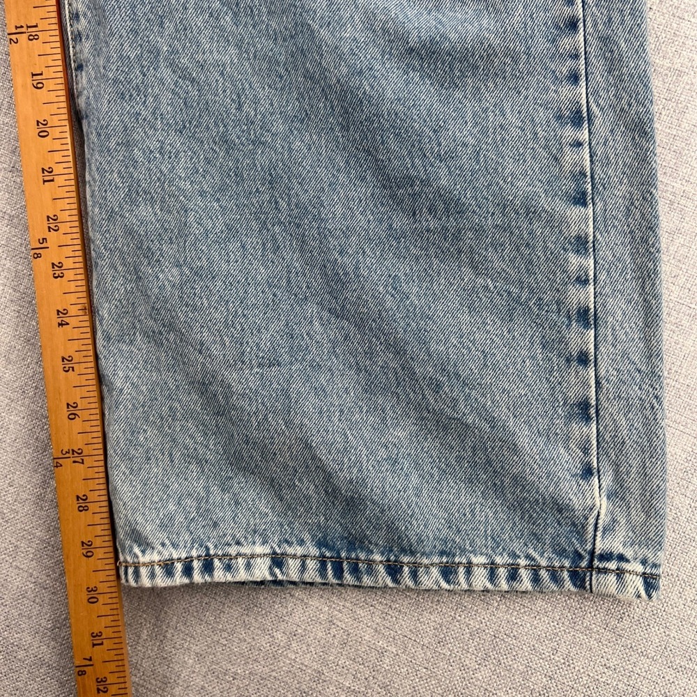 Levis 94 Baggy Wide Leg Distressed Jeans Light Wash Blue Womens 27 (W30 x L30) - Picture 7 of 14